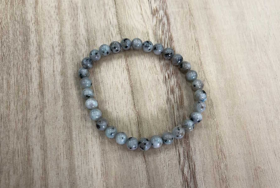 Pulsera Piedra Luna bola 6 mm India